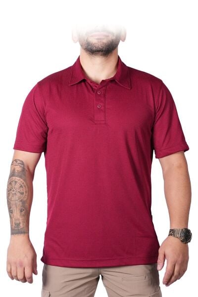 Mecanik® Dry Touch® Polo Yaka Bordo Tişört