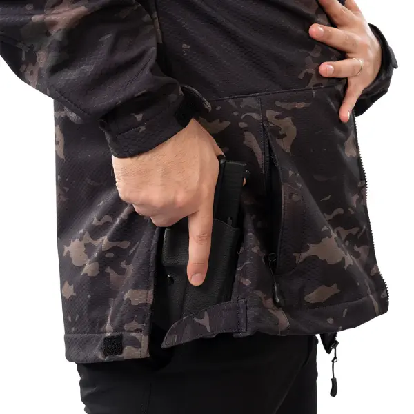 Ballistic Defence | WARDEN MP Hava Koşullarına Dayanıklı Mont Siyah Camo