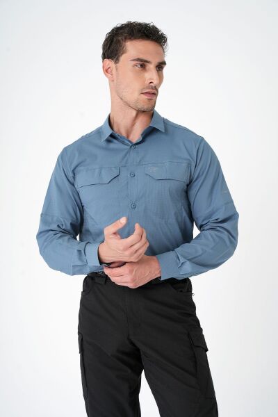 MECANIK® Prime Mete Gömlek - Açık Mavi 4XL