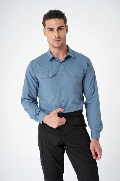 MECANIK® Prime Mete Gömlek - Açık Mavi 5XL