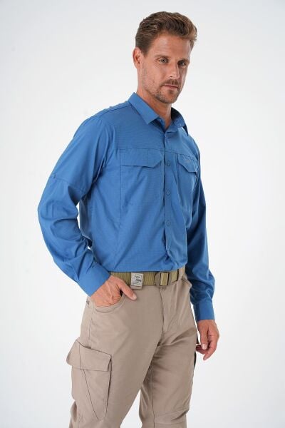 MECANIK® Prime Mete Gömlek - Indigo Mavi M