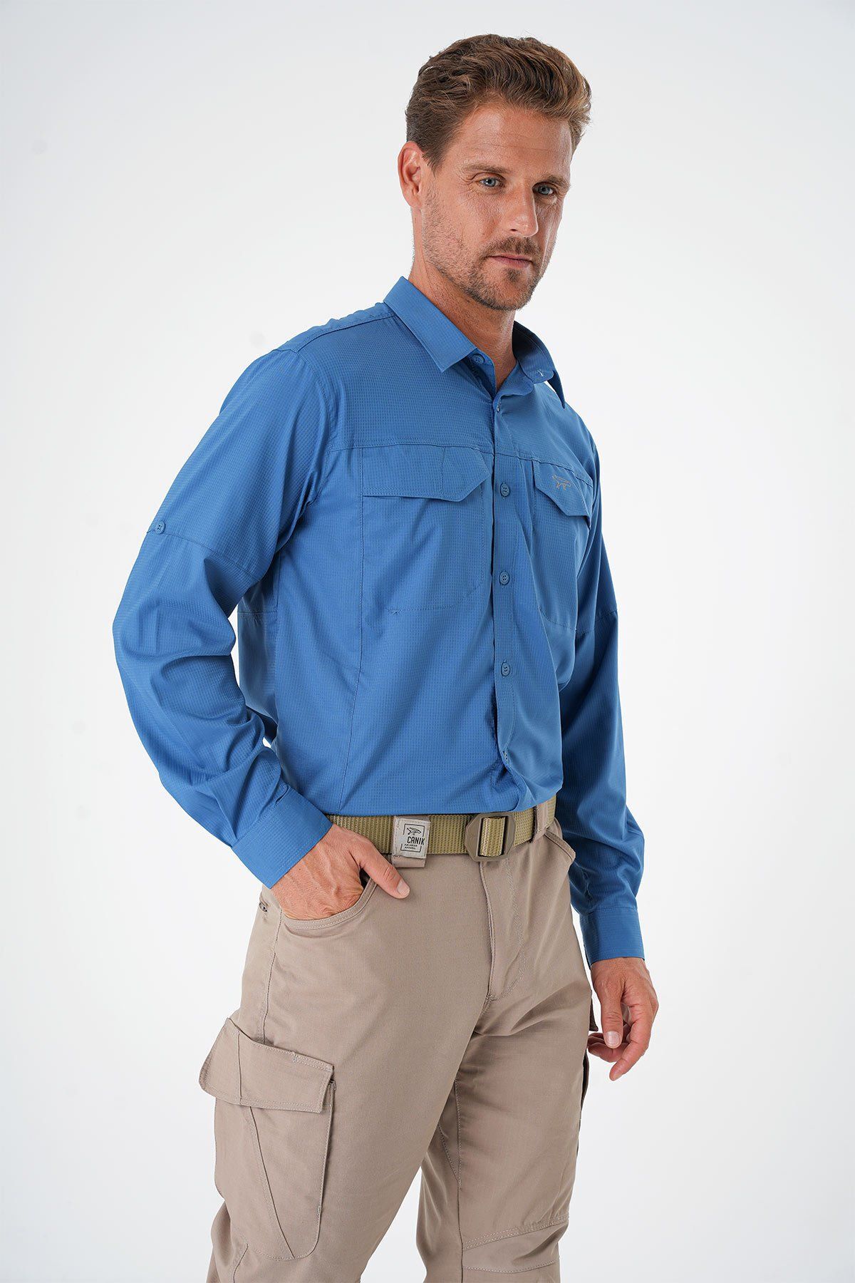 MECANIK® Prime Mete Gömlek - Indigo Mavi 5XL