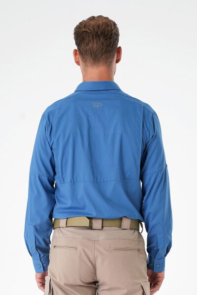 MECANIK® Prime Mete Gömlek - Indigo Mavi 5XL