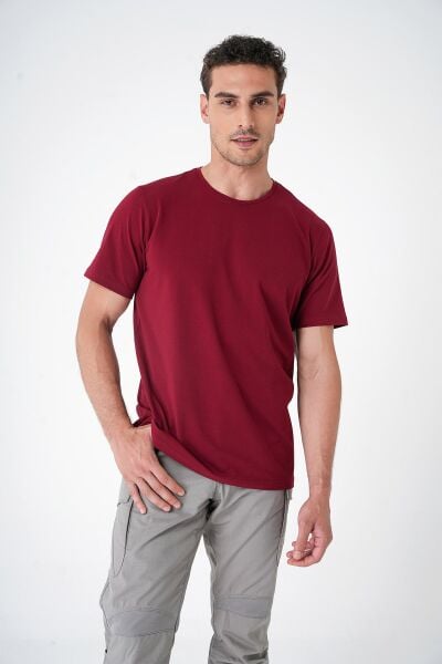 Mecanik Casual Neo Organic Bordo Tişört