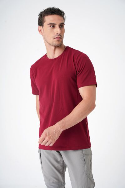 Mecanik Casual Neo Organic Bordo Tişört