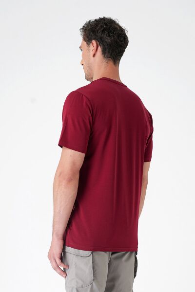 Mecanik Casual Neo Organic Bordo Tişört