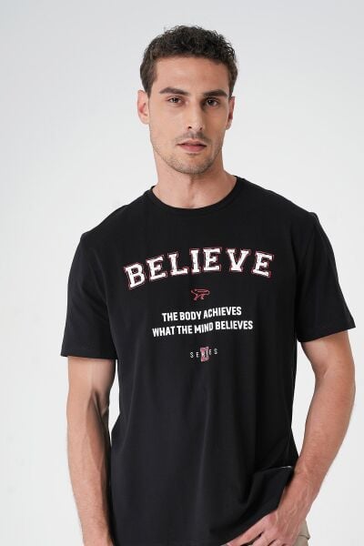 Believe T-Shirt By Ertan Balaban Siyah