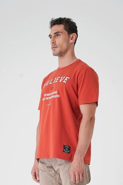 Believe T-Shirt By Ertan Balaban Turuncu