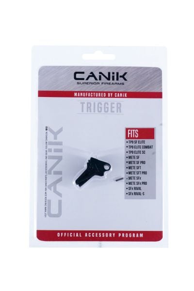 CANiK Gelişmiş 90 Derece Düz Alüminyum Tetik - Graphite Black/Silver