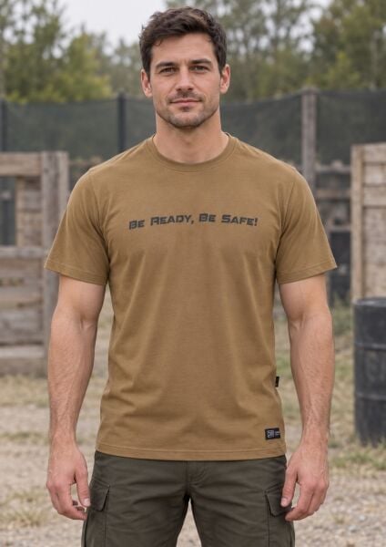 Casual Neo Organic Be Ready, Be Safe Baskılı Tişört