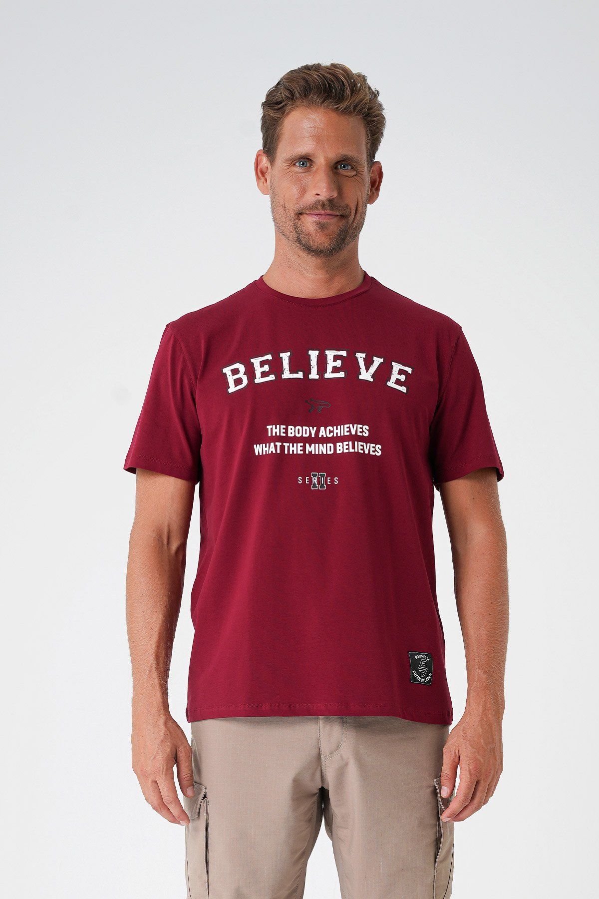 Believe T-Shirt By Ertan Balaban Bordo
