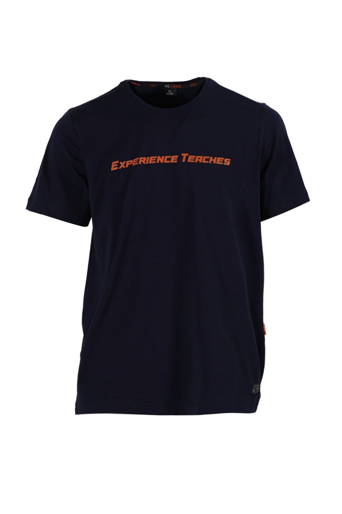 Casual Neo Organic Experience Teaches Baskılı Lacivert Tişört