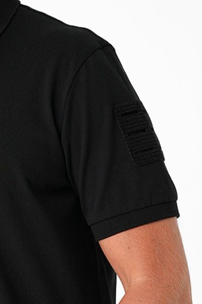 Casual Ryker Polo T-shirt Cırtlı Siyah