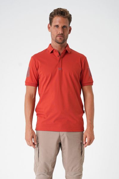 Cırtlı Casual Ryker Polo T-shirt - Kiremit