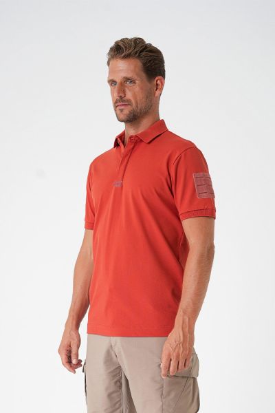 Cırtlı Casual Ryker Polo T-shirt - Kiremit