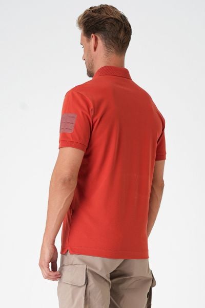 Cırtlı Casual Ryker Polo T-shirt - Kiremit