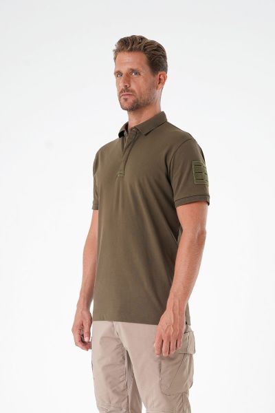 Casual Ryker Polo T-Shirt (Cırtlı) HAKİ - XXL