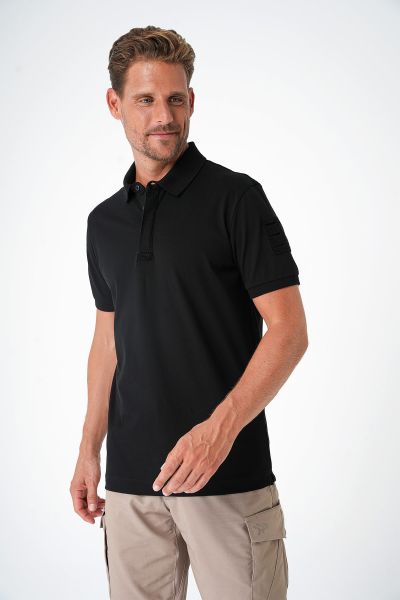 Casual Ryker Polo T-Shirt (Cırtlı) SİYAH - XXL