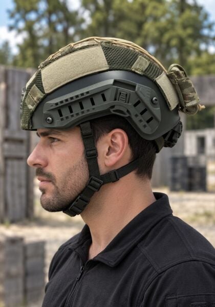 Ballistic Defence Airsoft Kılıflı Haki Camo Kask