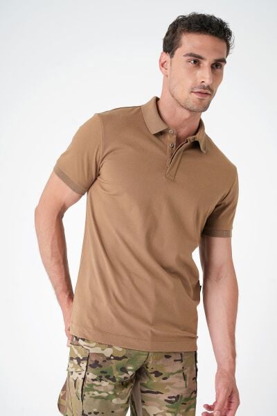 Canik Casual Ryker Polo Yaka Camel Tişört