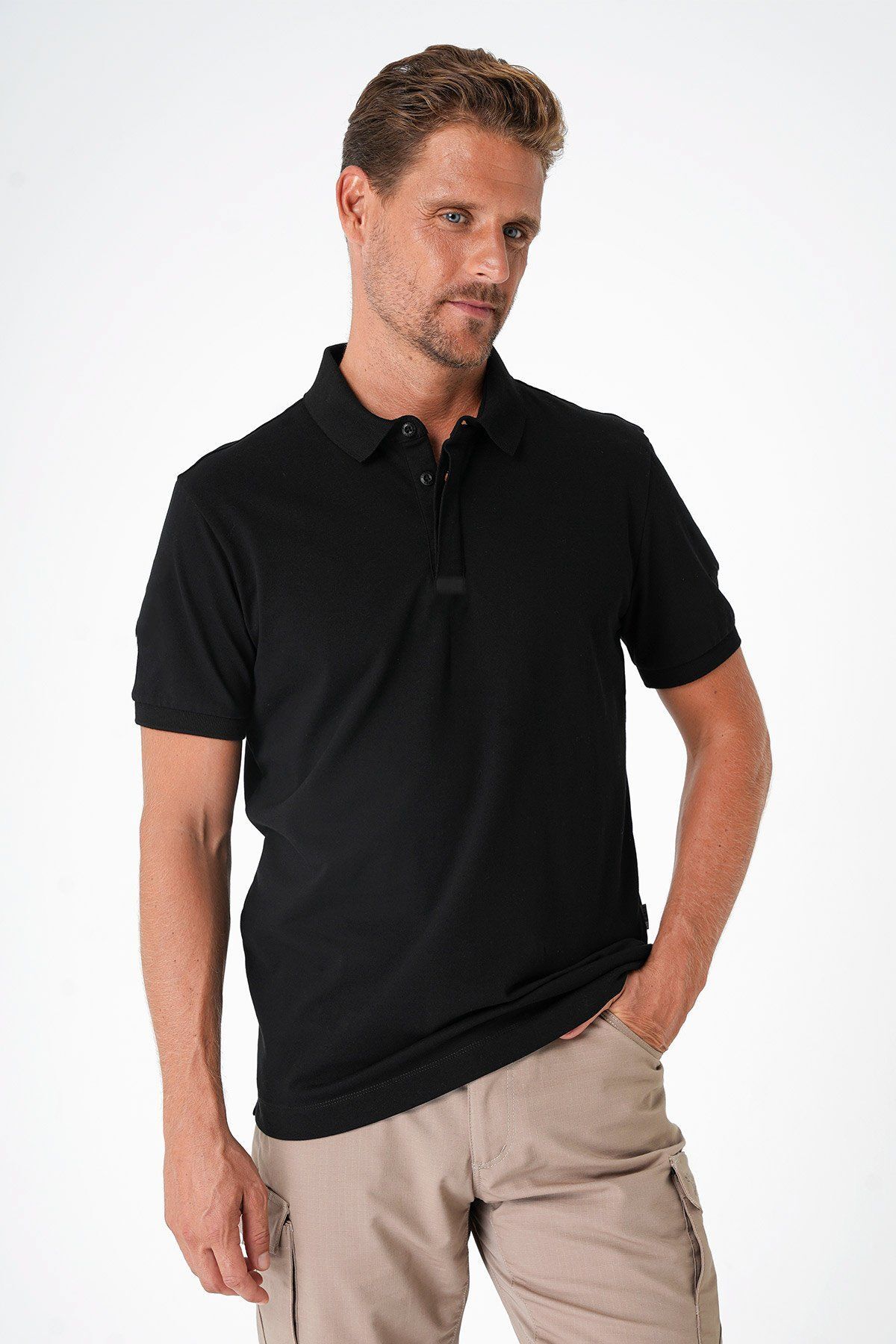 Casual Ryker Polo T-Shirt Siyah SİYAH - XS