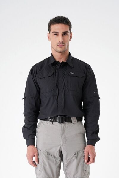 MECANIK® Alpha Mete Gömlek - Siyah XXL