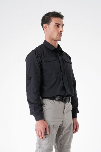 MECANIK® Alpha Mete Gömlek - Siyah XXL
